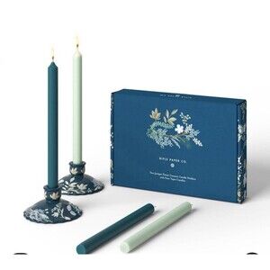 Rifle Paper Co x Target Taper Set of 4 Candles with Set of 2 Candlestick Holders